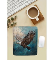 SonicTouch Bilek Destekli Göklerin Kralı Kartal Mavi Pürüzsüz Yüzey Dikişsiz Mouse Pad 18x22cm