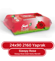 Sleepy Islak Havlu Mendil Gül Kokulu 24X90 lı 2160 Yaprak