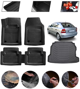 Opel Astra G 1998-2004 Sedan Uyumlu Paspas Araca Özel Bagaj Havuzu MBS Siyah
