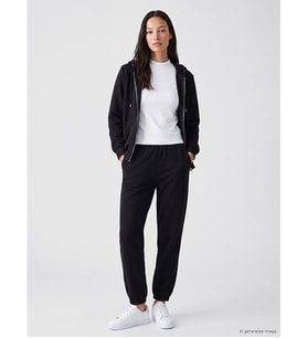 LC WAIKIKI Siyah Beli Lastikli Kadın Jogger Eşofman Altı