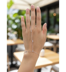 Vip Silver Taşlı Ay Yıldız Şahmeran - 26shm55