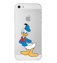Apple iPhone 5SE Uyumlu Kapak Donald Duck Tasarımlı Şeffaf Silikon Kılıf