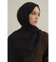 Lyocell Naia Kare Monogram Şal 6 (Lacivert)