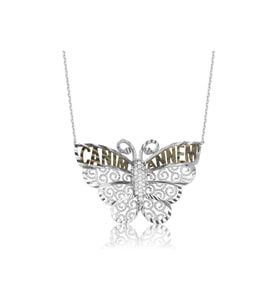 Gümüş Kelebek Canım Annem Kadın Kolye CSR2180408
