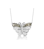 Gümüş Kelebek Canım Annem Kadın Kolye CSR2180408