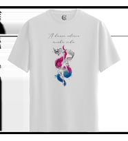 Dance Music - %100 Pamuklu Erkek Beyaz Tişört - Premium Quality (Siyah - Beyaz)