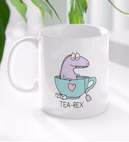 BK Gift Tea Rex Tasarımlı Beyaz Kupa Bardak-1