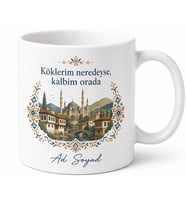 Memleket Temalı Ev Dekor Hediyesi Kupa Bardak Özel Tasarım Porselen Hediye