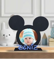 Kişiye Özel Mickey Mouse Ahşap Biblo -1