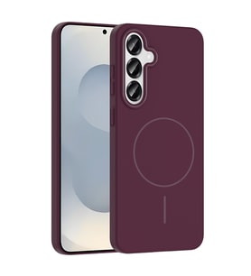 Samsung Galaxy S24 Uyumlu Kılıf M-safe Şarj Özellikli Zore Ruby Sert Kapak