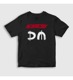 Presmono Unisex Çocuk Siyah Logo V2 Depeche Mode T-Shirt 140887tt