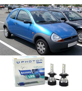 Ford Ka Led Xenon Uzun + Kısa Far Ampulü H4 Access Yeni Seri Beyaz 1997+