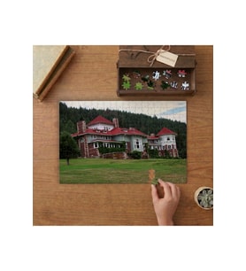 Lüks Ev Orman Doğa Manzarası Tasarımı 240 parça Ahşap Puzzle Ahşap Kutuda MP00575
