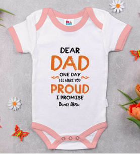 BK Kids Kişiye Özel Pembe Bebek Body Zıbın - Model 17