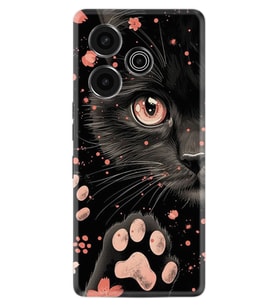 Pova 6 Pro (LI9) Kılıf Boutique Baskılı Resimli Kara Kedi Pcode -085