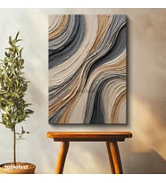 Dikey Kanvas Tablo Soyut Dalga Modern Soyut Tablo Ev Ofis Duvar Dekoru