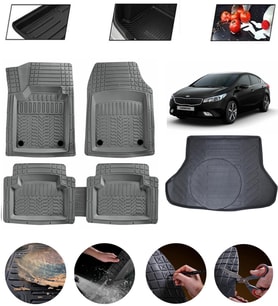 Kia Cerato 2016-2022 Uyumlu Paspas Araca Özel Bagaj Havuzu MBS Gri