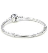 Pandora Charm Uyumlu, Standart Klips Yılan Bileklik Ahşap Kutulu
