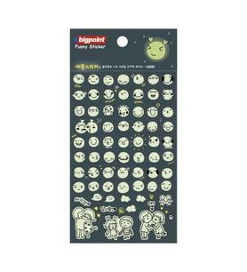 Bigpoint Sticker Beyaz Smile x 15 Adet