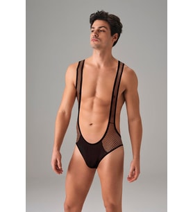 Mulvxicgy Mdyk02 Siyah Erkek File Kumaş Askılı Jockstrap Body 3053 (Mulvix)
