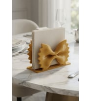 MYCRAFT3D Fiyonk Makarna Tasarımlı Dekoratif Peçetelik Masa Üstü Peçete Standı Modern Yemek Masası Sunum Aksesuarı Peçete Tutucu