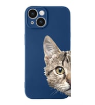Apple iPhone 14  Lansman Kılıf Catface  Tasarımlı Altı Kapalı İçi Kadife Kaplı  Kapak (Şeffaf)