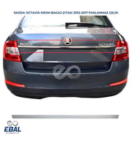 Skoda Octavia Krom Bagaj Üst Çıtası 2012 ve üzeri Paslanmaz Çelik