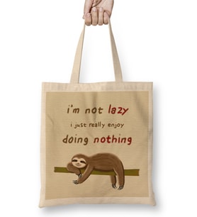 Sloth's Quote Bez Çanta Uzun Saplı