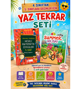 4.Sınıftan 5.Sınıflara Geçenler İçin Yaz Tekrar Seti (Neşeli Matematik Öyküleri-İngilizce)