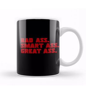 Deadpool Badass Smartass Greatass Funny Joke Deadpool Parody Kupa Bardak Porselen