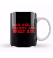 Deadpool Badass Smartass Greatass Funny Joke Deadpool Parody Kupa Bardak Porselen