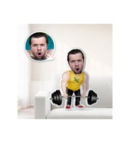 Kişiye Özel Halterci Sporcu Şekilli Oyuncak Yastık