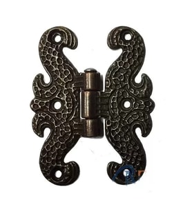 Zamak Kelebek Menteşe - Büyük, 50x67mm, Oksit, 1 Adet