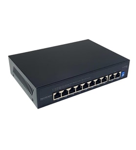 HERZ 8 Port PoE Switch + 2 Port Uplink Gigabit