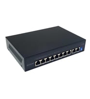 HERZ 8 Port PoE Switch + 2 Port Uplink Gigabit