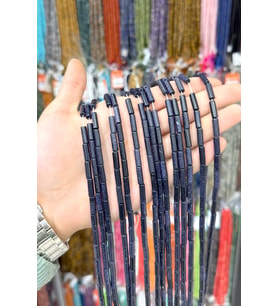 Yıldız Taşı Silindir Kesim Parlak Lacivert 4x13mm Doğal Taş Dizi
