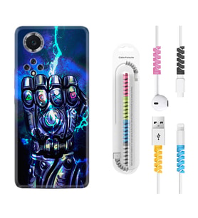Huawei Nova Y70 Y90 Nova 9 SE  Kılıf Kablo Koruma Spiral Silikon Thunder Play 1760
