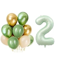 Retro Su Yeşili 2 Yaş Latex Balon Set