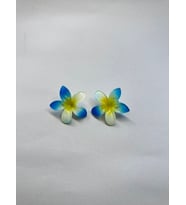 Çiftli, Renkli Yandan Mandallı 4 cm Lotus Çiçeği Toka Kadın/Kız/Çocuk (Karışık)