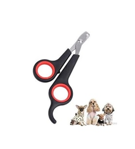 Kedi ve Küçük Irk Köpekler İçin Ergonomik Saplı Tırnak Makası - Siyah