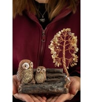 Sitrin Taşı El Yapımı 11x15cm Doğal Taş Dekoratif Hayat Ağacı