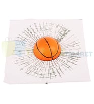 Araba Cam Basketbol Topu Arka Cam Oto Sticker 3d Yapıştırma Yüksek Kalite 17 x 17 Cm