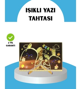 Silinebilir Led Mesaj Tahtası 7 Renkli Kalem Dahil