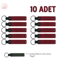 Seramik Öğrencilerine, 10'lu Set, Kişiselleştirilebilir İsimli Hatıra Anahtarlık, Kırmızı & Yeşil