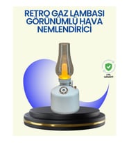 Mey İthalat® 280 ml Tanklı Retro Gaz Lambası Difüzör USB Şarjlı Hava Nemlendirici
