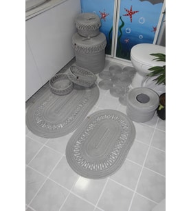 Banyo Paspas Sepet Takım Kirli Sepeti Deterjanlık Makyaj Sepeti Organizer
