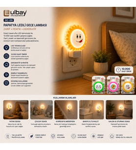 10 ADET PAPYATYA LEDLİ GECE LAMBASI GC-09 (5680)