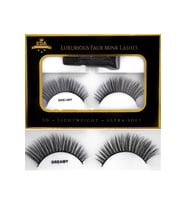 EDA LUXURY BEAUTY Ultra Natürel Vegan Mink 3d Takma Kirpik Lüks Doğal Günlük Orta Boy Hacimli Çekik Cat Eye Seti E09