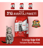 Sığır Etli Yetişkin Kedi Maması - 3 Adet
