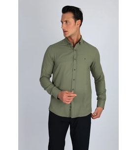 LORENZO MAZZOLİ OXFORD C 800 YEŞİL ERKEK GÖMLEK